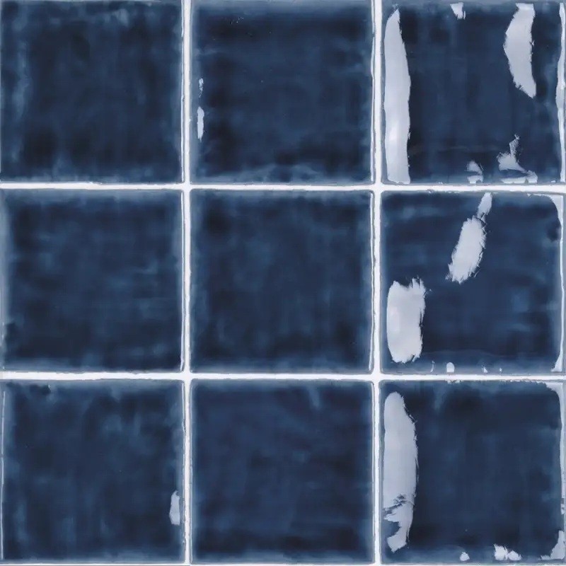 Déstockage - Lot de 22.20 M² de carrelage effet zellige 10x10 cm NOUR SAPHIRE