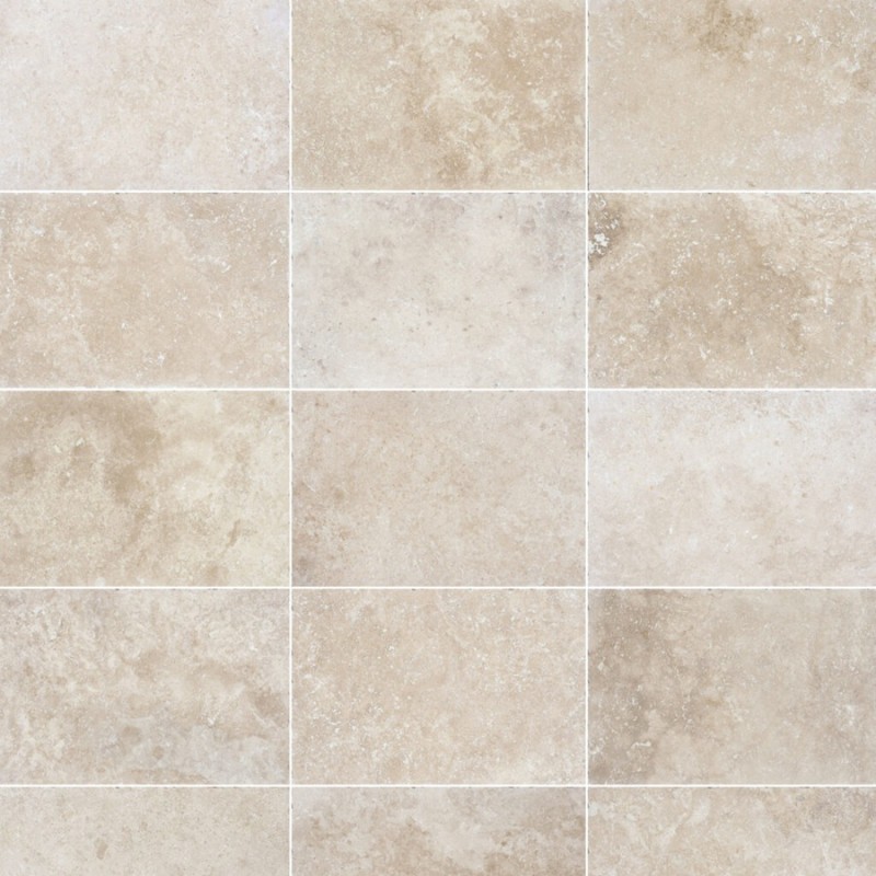 Effet pierre - Carrelage rectangulaire imitation travertin 60x90 extérieur R11 - TRAVERTINO RUSTIC