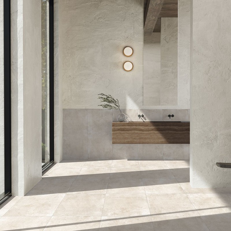 Carrelage travertin - Effet pierre - Carrelage  Deep Stone Corda 90x90 cm - effet travertin