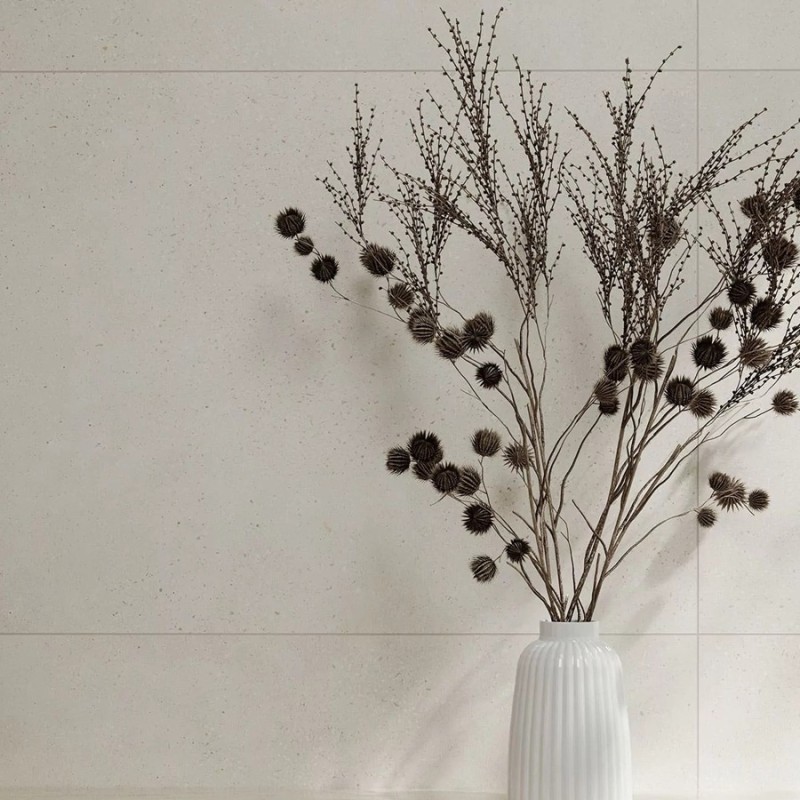 Effet béton - Carrelage VIDA CREMA effet béton ciré blanc cassé 60x60