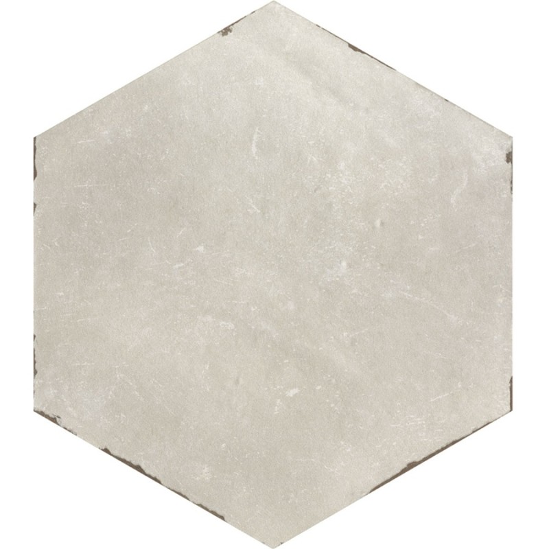 Carrelage hexagonal - carrelage TIBERIO TAUPE 14x16 cm effet carreaux ciment