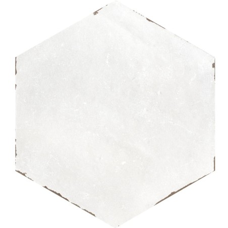 Carrelage hexagonal - carrelage SOLARO WHITE 14x16 cm effet carreaux ciment Carrelage hexagonal - carrelage SOLARO WHITE 14x16 cm effet carreaux ciment