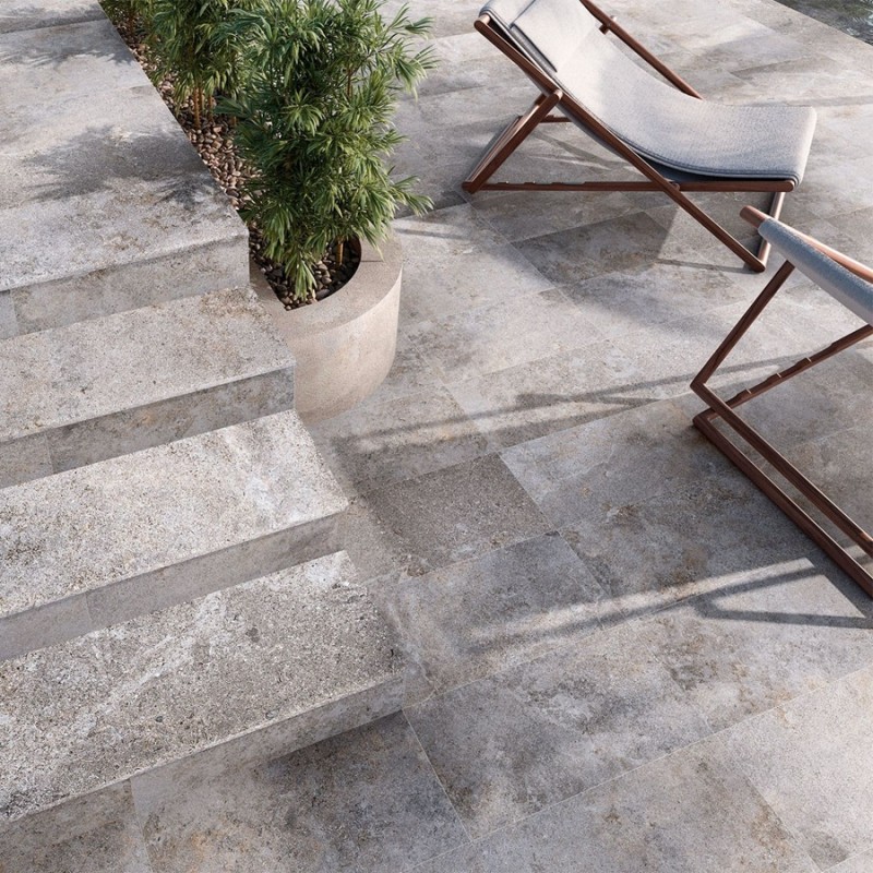 Extérieur - Carrelage Caribbean Grey 29,5x60 R11 - style carribéen