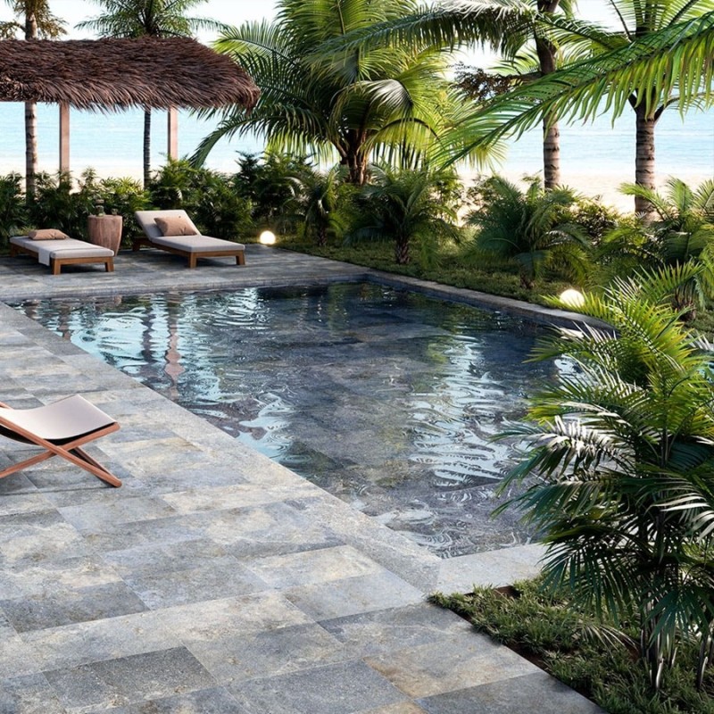 Piscine - Carrelage piscine Caribbean Ocean 29,5x60 - style carribéen