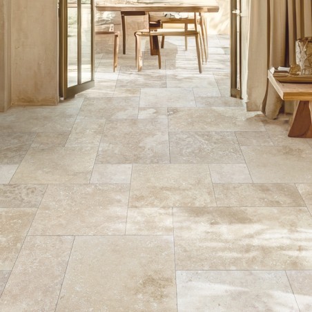Carrelage travertin - Effet pierre - Carrelage Opus Romain Travertin - Effet Pierre