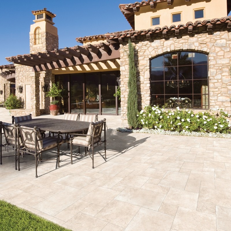 Effet pierre - Carrelage Opus Romain Deep Stone Corda  - Effet Travertin antidérapant R11