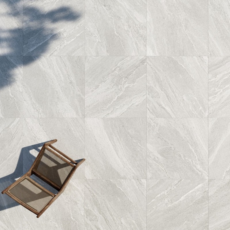 Dalle sur plots terrasse - Dalle terrasse Alchemy Pearl 50x100 – Effet pierre blanche