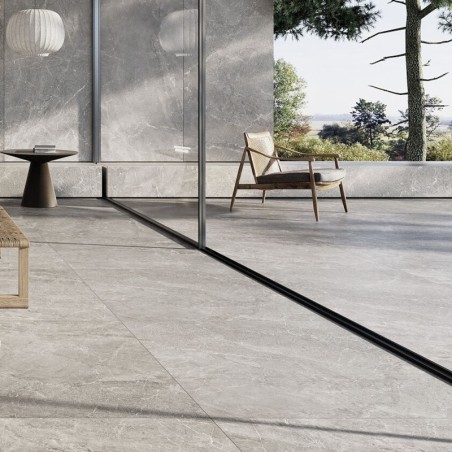 Effet pierre - Carrelage Alchemy Iron 90x90 – Effet pierre grise