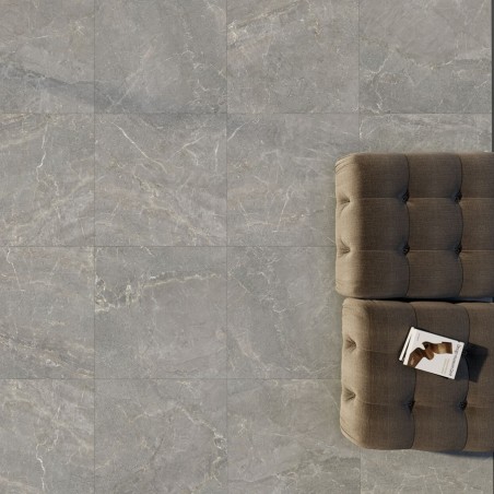 Effet pierre - Carrelage Alchemy Iron 90x90 – Effet pierre grise