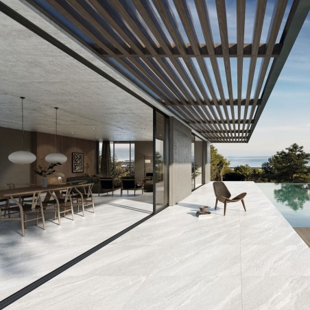 Effet pierre - Carrelage Alchemy Pearl 90x90 – Effet pierre blanche