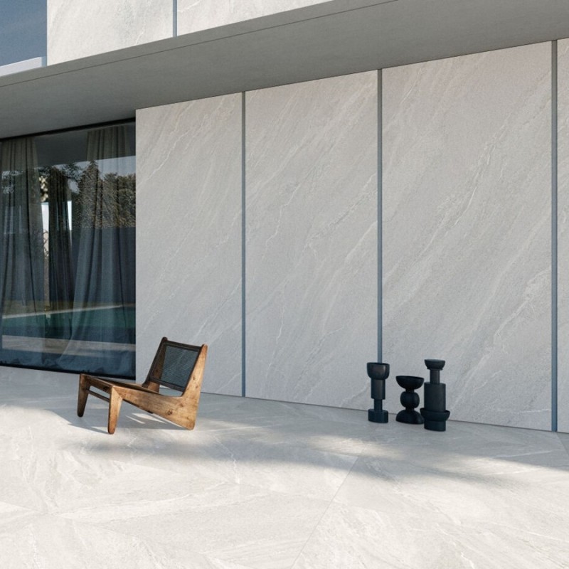 Effet pierre - Carrelage Alchemy Pearl 90x90 – Effet pierre blanche