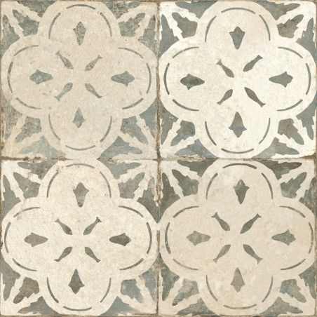 Carreaux ciment - Carrelage carreaux de ciment FS AURORA Sage 45x45 – Motif vert ancien