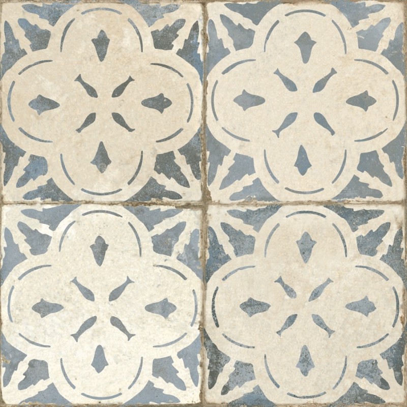 Carreaux ciment - Carrelage carreaux de ciment FS AURORA Blue 45x45 – Motif bleu ancien