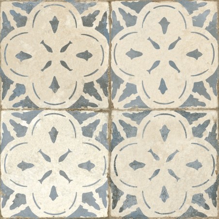 Carreaux ciment - Carrelage carreaux de ciment FS AURORA Blue 45x45 – Motif bleu ancien