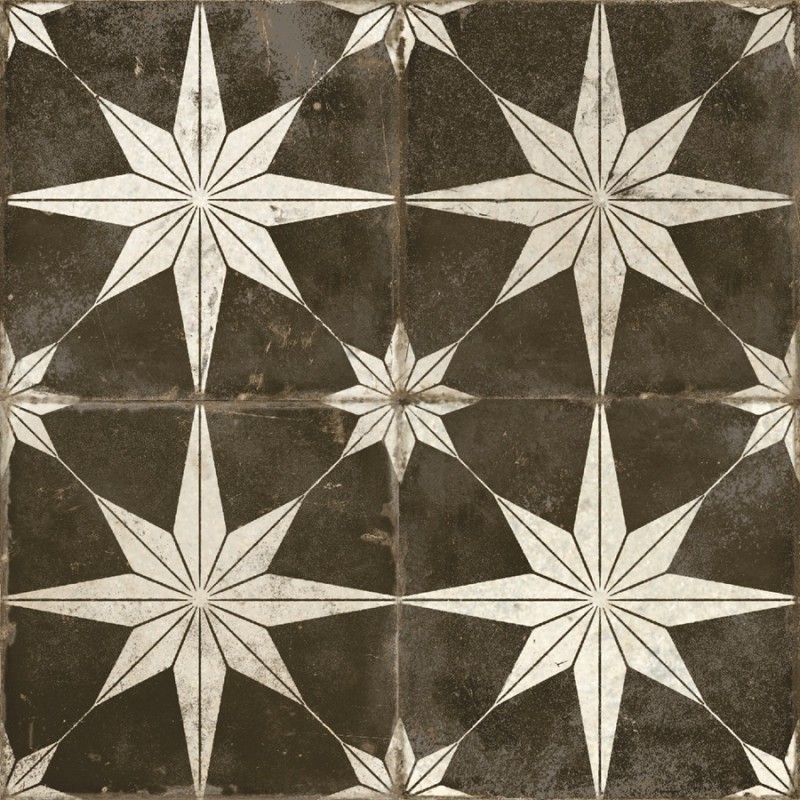 Carreaux ciment - Carrelage carreaux de ciment FS STAR Night 45x45 – Etoile ancien