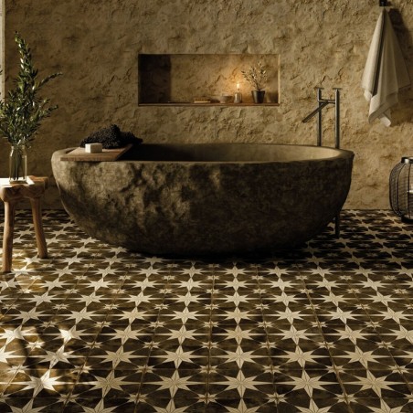 Carreaux ciment - Carrelage carreaux de ciment FS STAR Night 45x45 – Etoile ancien