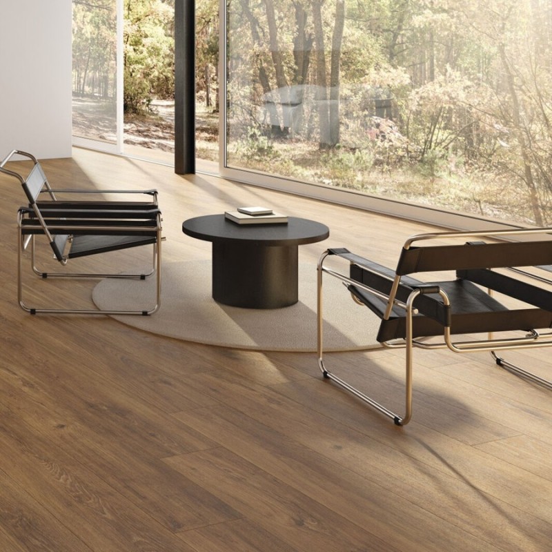 Imitation bois - Carrelage antidérapant VERBIER CIGAR 19,5x121 – Imitation bois teinte brun foncé