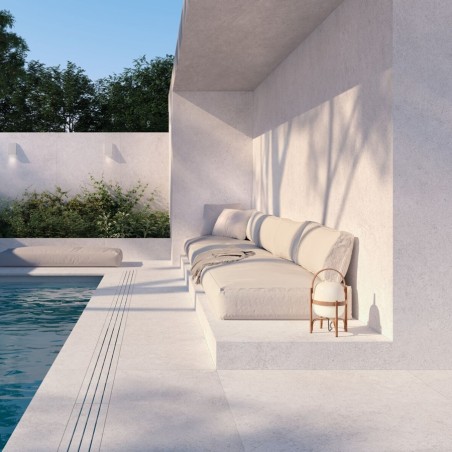 Effet pierre - Carrelage Cluny White 60x120 – Terrasse effet pierre de Bourgogne