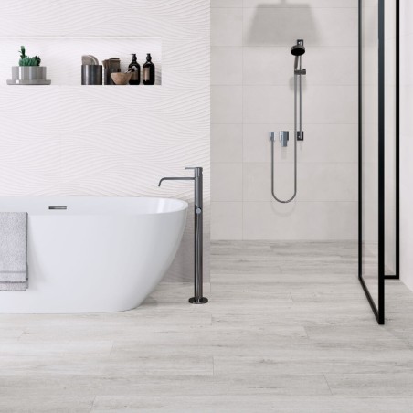 Imitation bois - Carrelage Lenk Ash 24x151 – Terrasse imitation bois clair