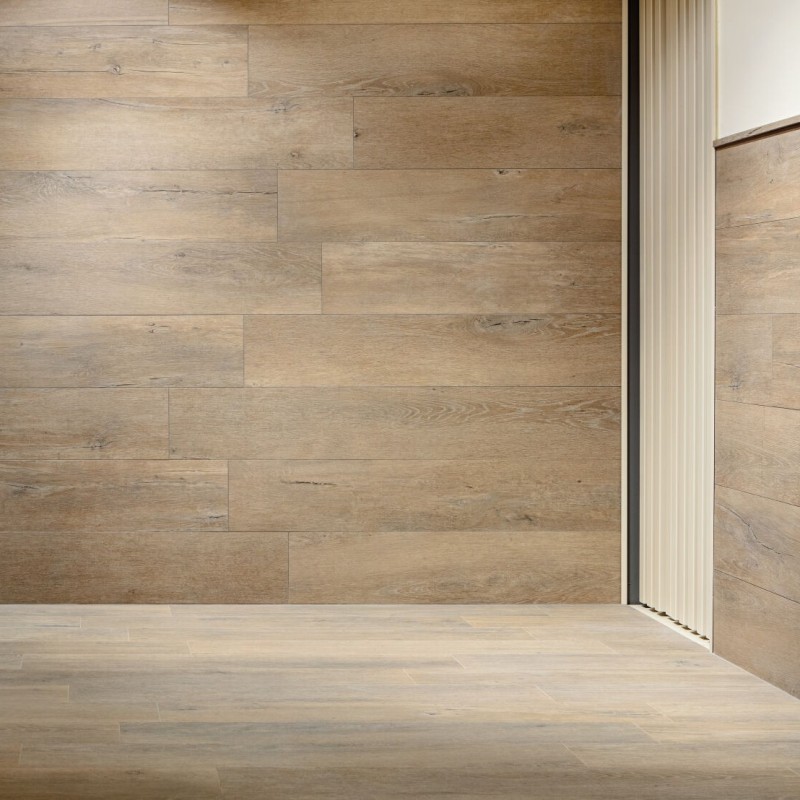 Imitation bois - Carrelage Lenk Taupe 24x151 – Terrasse imitation bois taupe