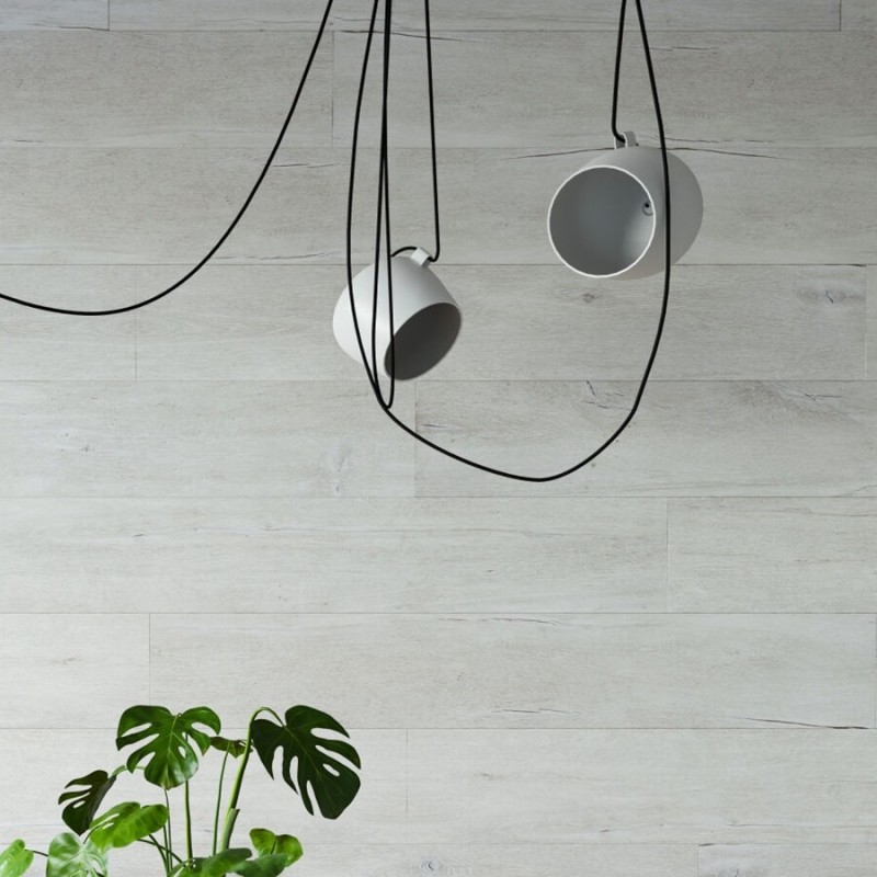 Imitation bois - Carrelage Lenk White 24x151 – Terrasse imitation bois blanc