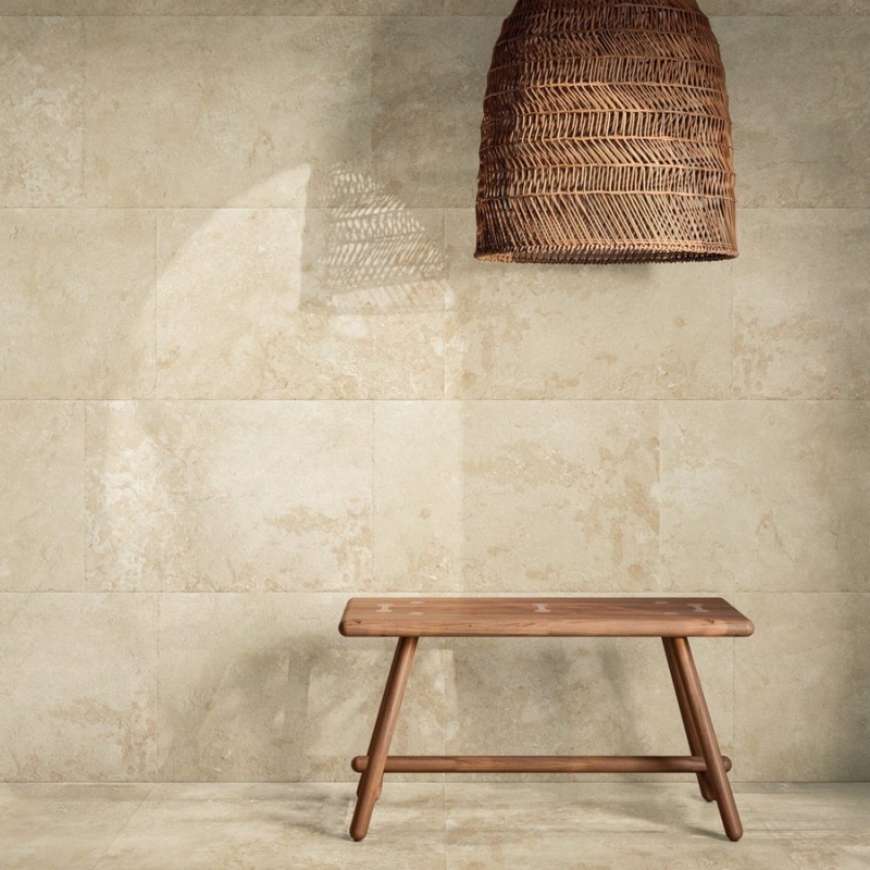 Effet pierre - Carrelage antidérapant ARLES Sand 60×90 – effet pierre naturelle