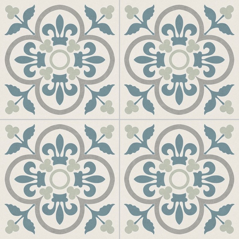 Carreaux ciment - Carrelage Palamos 45x45 – Imitation carreaux de ciment bleu clair