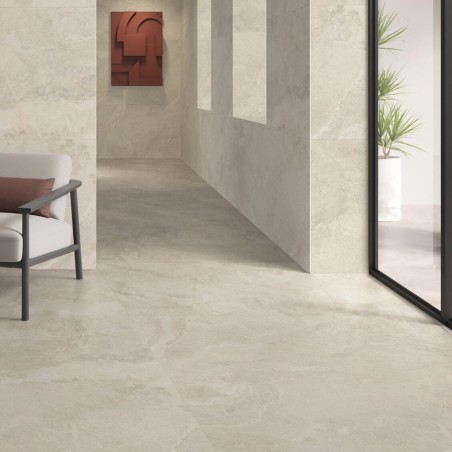 Carrelage travertin - Effet pierre - Carrelage STREAM Sand 90×90 – Pierre naturelle