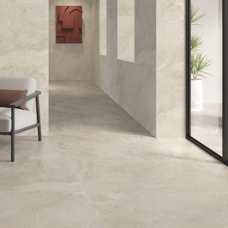 Carrelage travertin - Effet pierre - Carrelage STREAM Sand 60×120 – Pierre naturelle