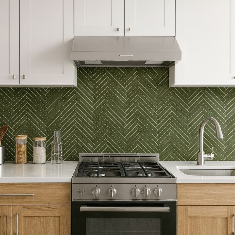 Zellige - Carrelage MIXTIK GREEN 4,8x44,5 cm effet zellige