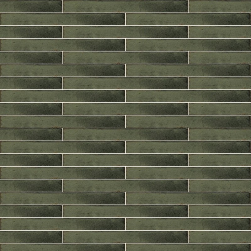 Zellige - Carrelage MIXTIK GREEN 4,8x44,5 cm effet zellige