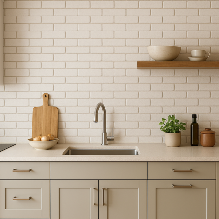 Zellige - Carrelage MIXTIK WHITE 4,8x44,5 cm effet zellige