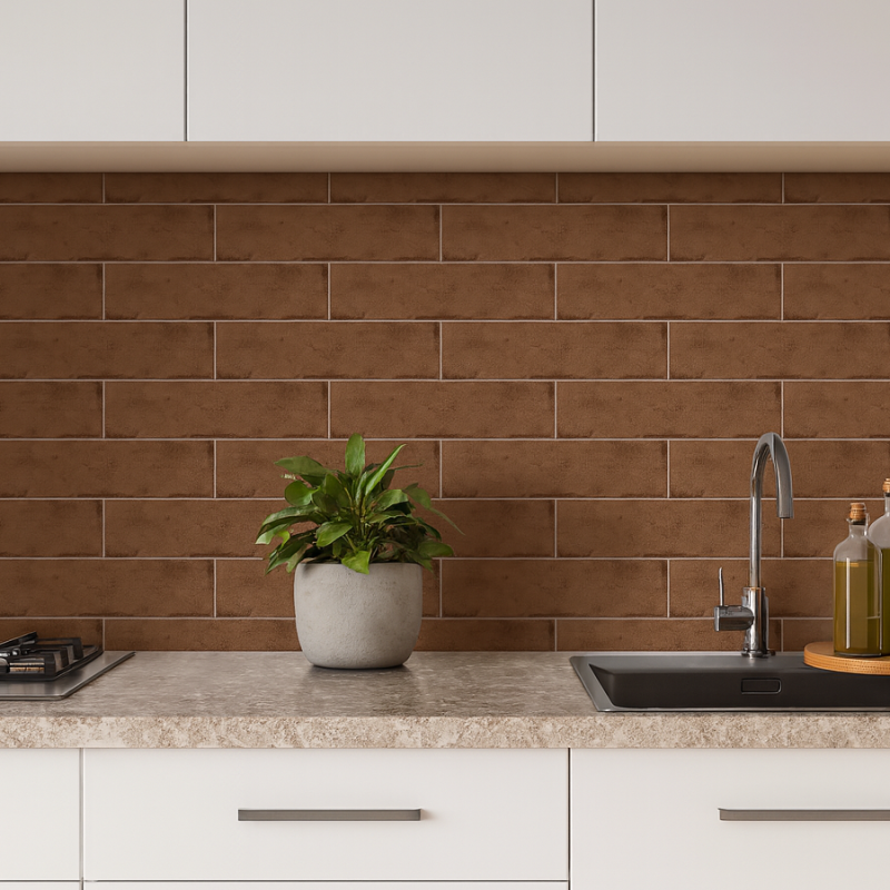 Zellige - Carrelage SOLLER BROWN 7,5x30 cm effet zellige