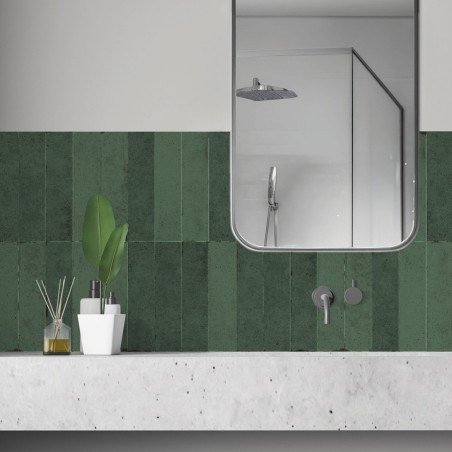 Zellige - Carrelage SOLLER GREEN 7,5x30 cm effet zellige