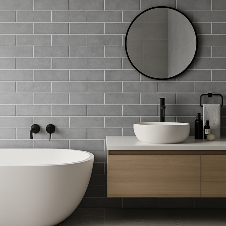 Zellige - Carrelage SOLLER GREY 7,5x30 cm effet zellige