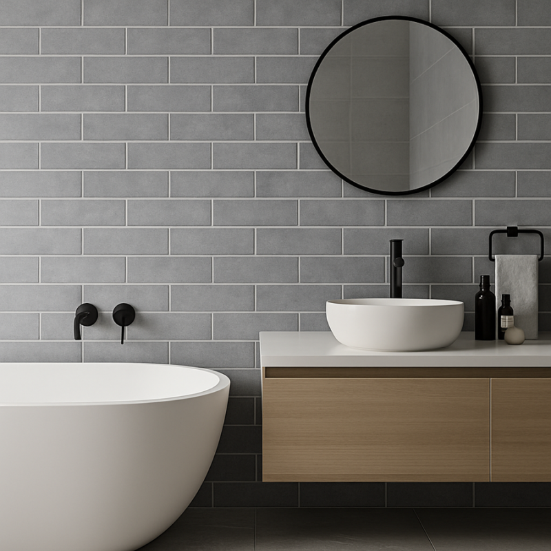 Zellige - Carrelage SOLLER GREY 7,5x30 cm effet zellige