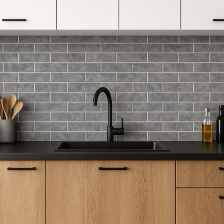 Zellige - Carrelage MALLORCA GREY 7,5x30 cm effet zellige