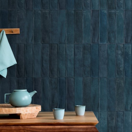 Zellige - Carrelage MALLORCA TURQUOISE 7,5x30 cm effet zellige