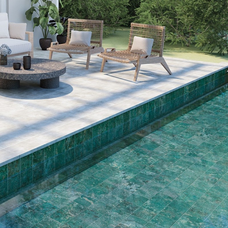 Carrelage - Carrelage LANAI Green 15x15 intérieur piscine
