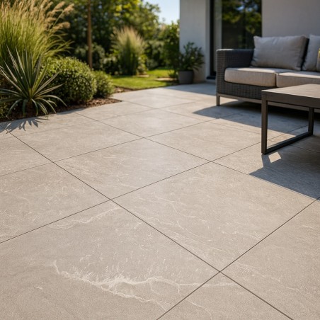 Dalle sur plots terrasse - Dalle sur plots ARDESIA GREY 60x60x2 cm effet pierre antidérapant R11