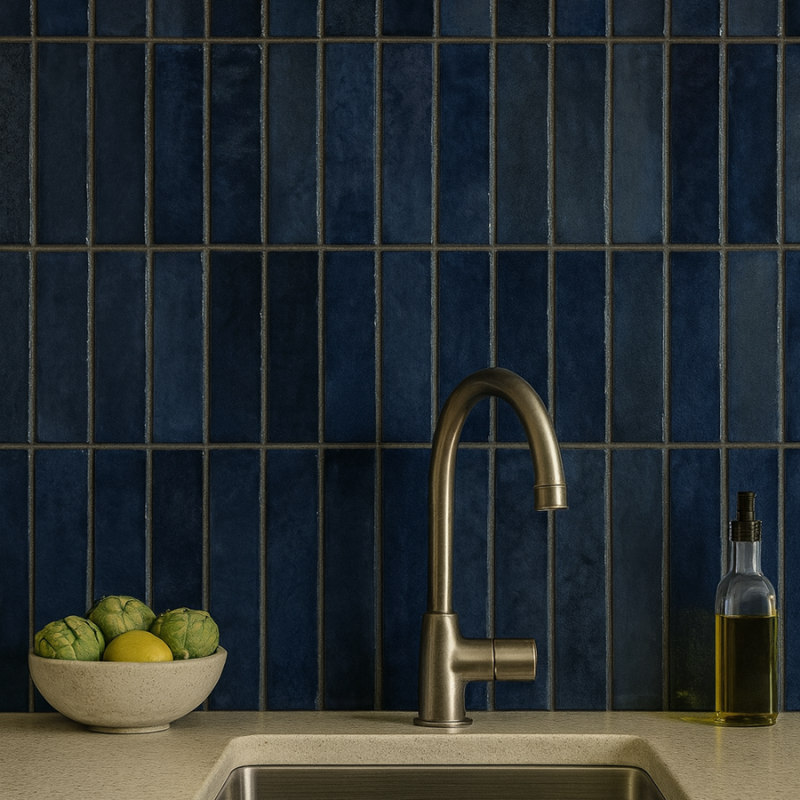 Zellige - Carrelage zellige Easy Limit Blue 32×62,5 cm