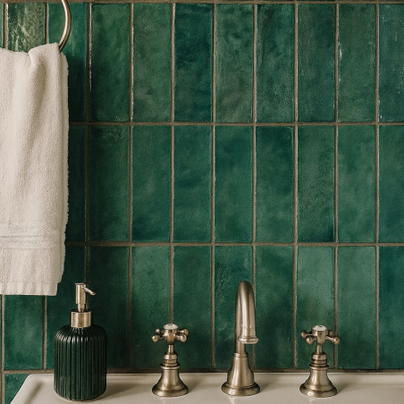 Zellige - Carrelage zellige Easy Limit Green 32×62,5 cm