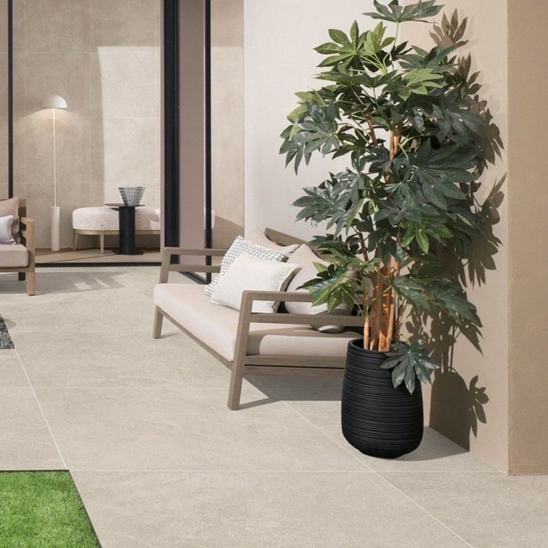 Dalle sur plots terrasse - Dalle ANDARIA Sand 90×90 – Effet pierre naturelle