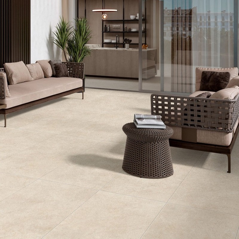 Effet pierre - Carrelage antidérapant ANDARIA Sand 60x120 – Effet pierre naturelle