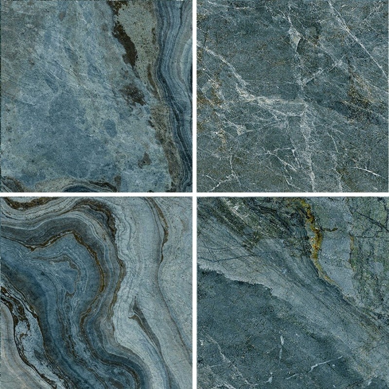 Carrelage - Carrelage piscine bleu gris 8 carreaux en 1 BALTIC Blue 30x60cm