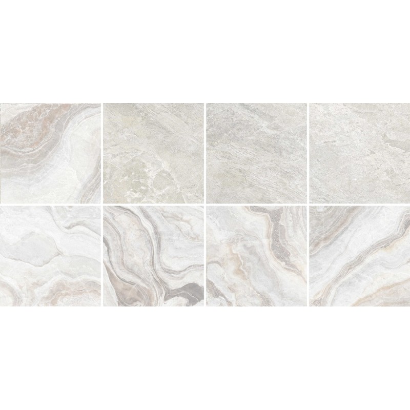 Carrelage - Carrelage piscine blanc 8 carreaux en 1 BALTIC White 30x60