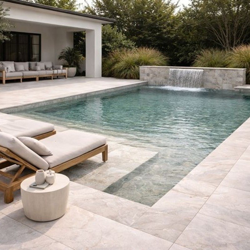 Carrelage - Carrelage piscine blanc 8 carreaux en 1 BALTIC White 30x60