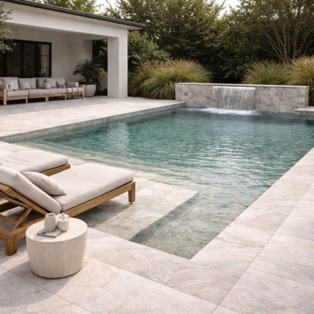 Carrelage - Carrelage piscine blanc 8 carreaux en 1 BALTIC White 30x60