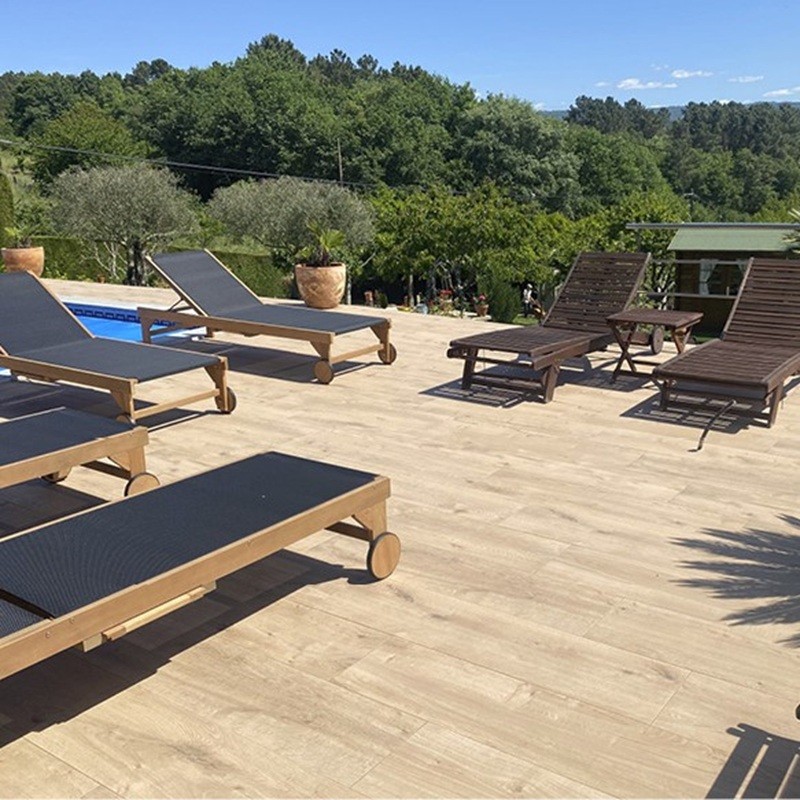 Extérieur - Carrelage bois extérieur Miel – AMAZONIA Miel – 20×120 – R11