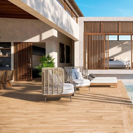 Extérieur - Carrelage bois extérieur Miel – AMAZONIA Miel – 20×120 – R11